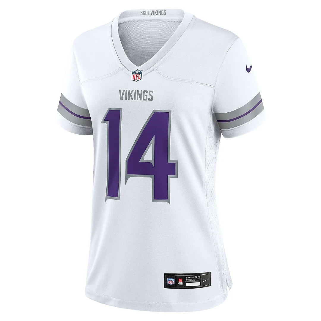 Zennovawear Women's Minnesota Vikings Sam Darnold White Alternate Game Player Jersey