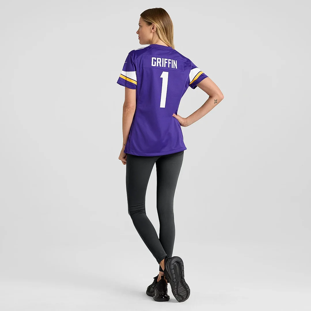 Zennovawear Women's Minnesota Vikings Shaquill Griffin Purple Team Game Jersey