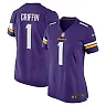 Zennovawear Women's Minnesota Vikings Shaquill Griffin Purple Team Game Jersey
