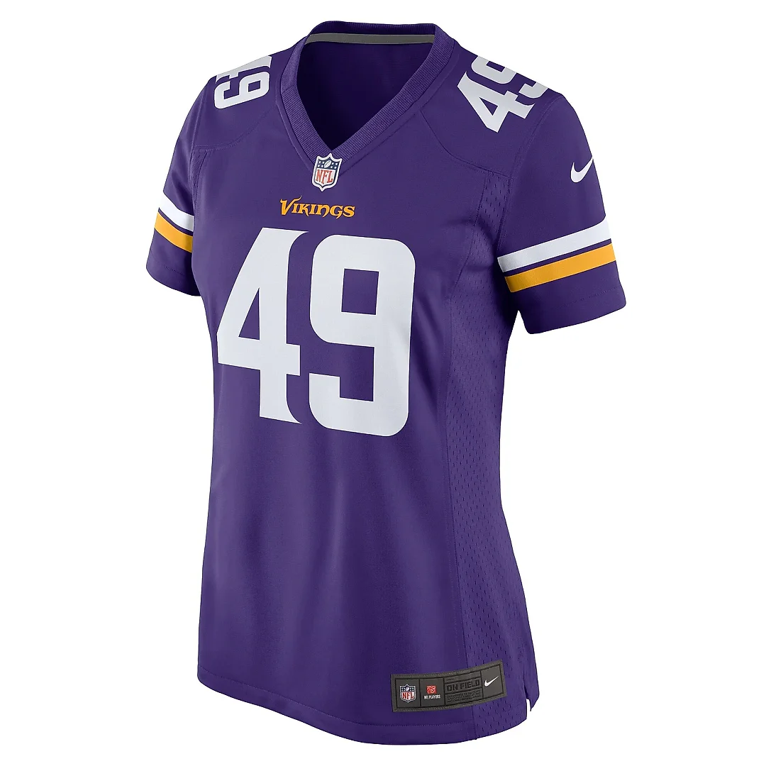 Zennovawear Women's Minnesota Vikings Tanner Vallejo Purple Team Game Jersey