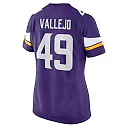 Zennovawear Women's Minnesota Vikings Tanner Vallejo Purple Team Game Jersey