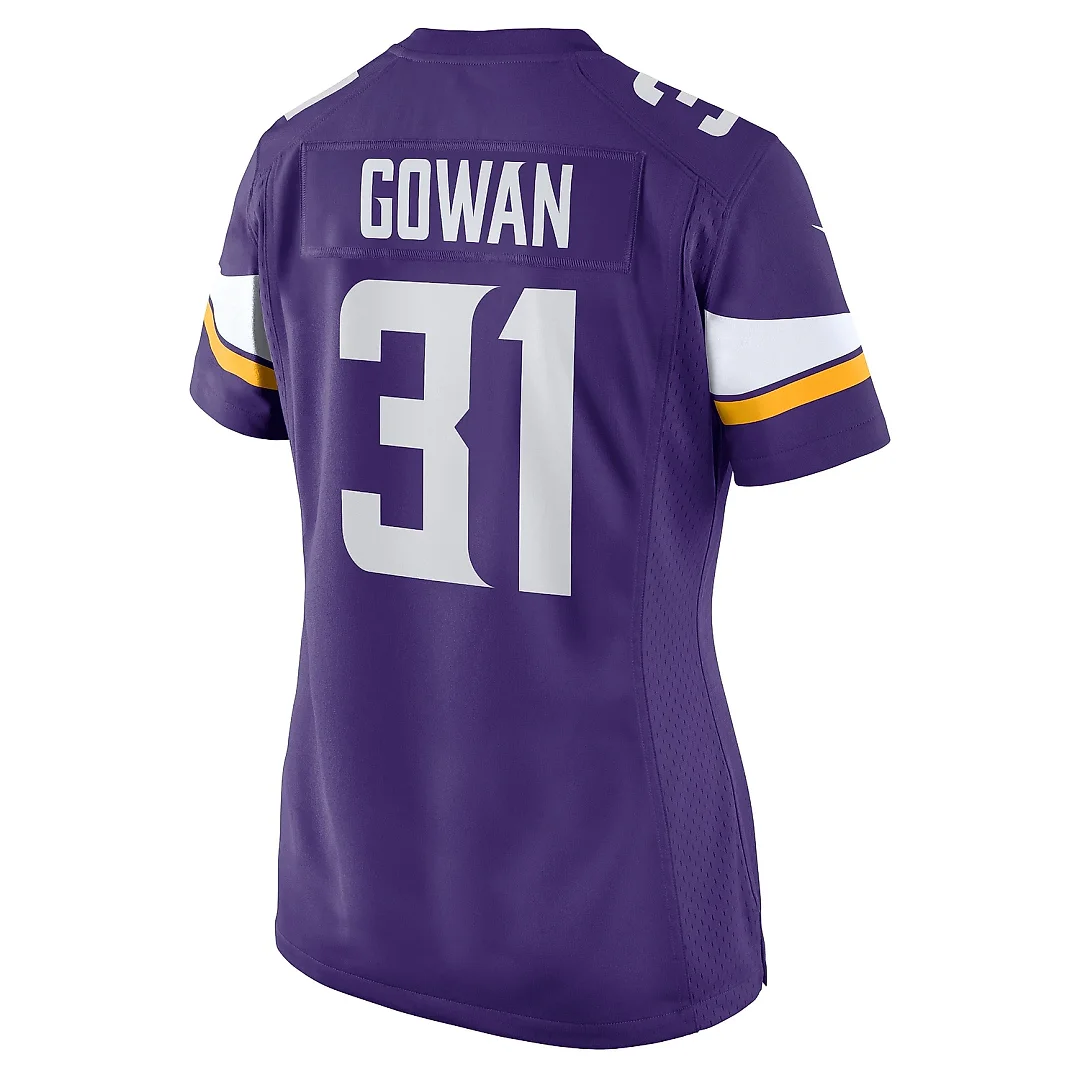 Zennovawear Women's Minnesota Vikings Tay Gowan Purple Home Game Player Jersey