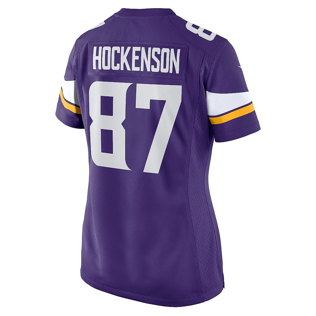Zennovawear Women's Minnesota Vikings T.J. Hockenson Purple Game Player Jersey