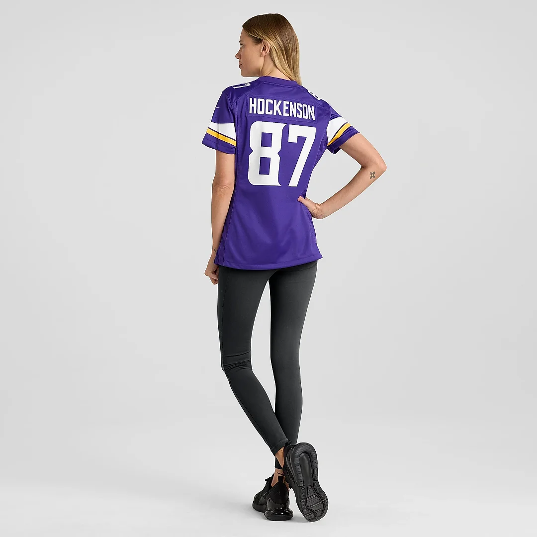 Zennovawear Women's Minnesota Vikings T.J. Hockenson Purple Game Player Jersey