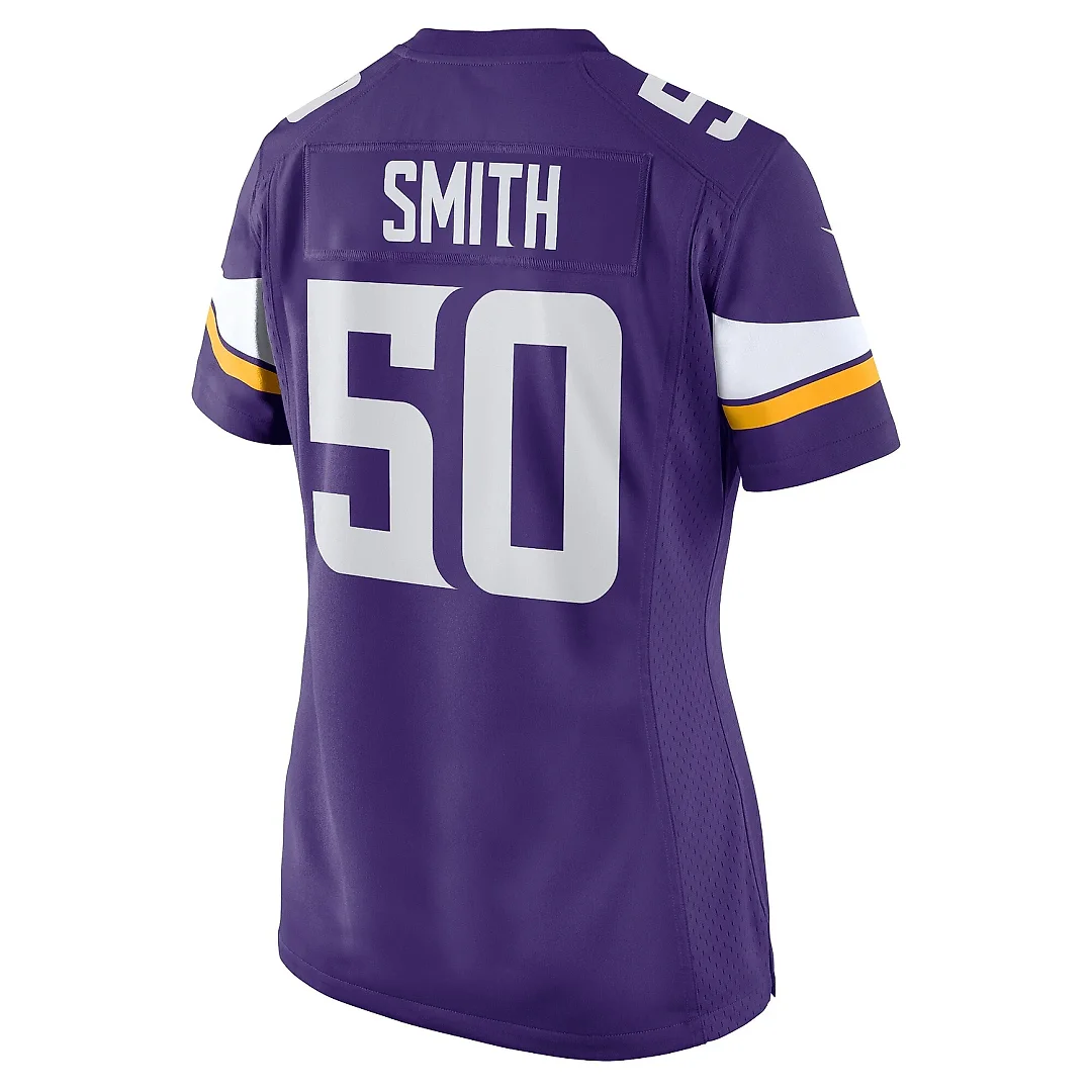 Zennovawear Women's Minnesota Vikings TJ Smith Purple Home Game Player Jersey