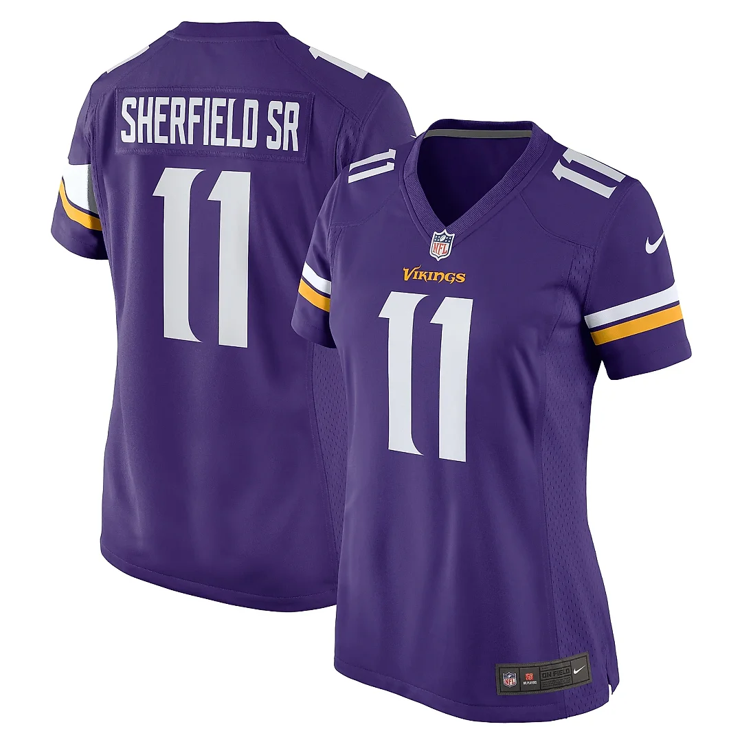 Zennovawear Women's Minnesota Vikings Trent Sherfield Sr. Purple Game Jersey