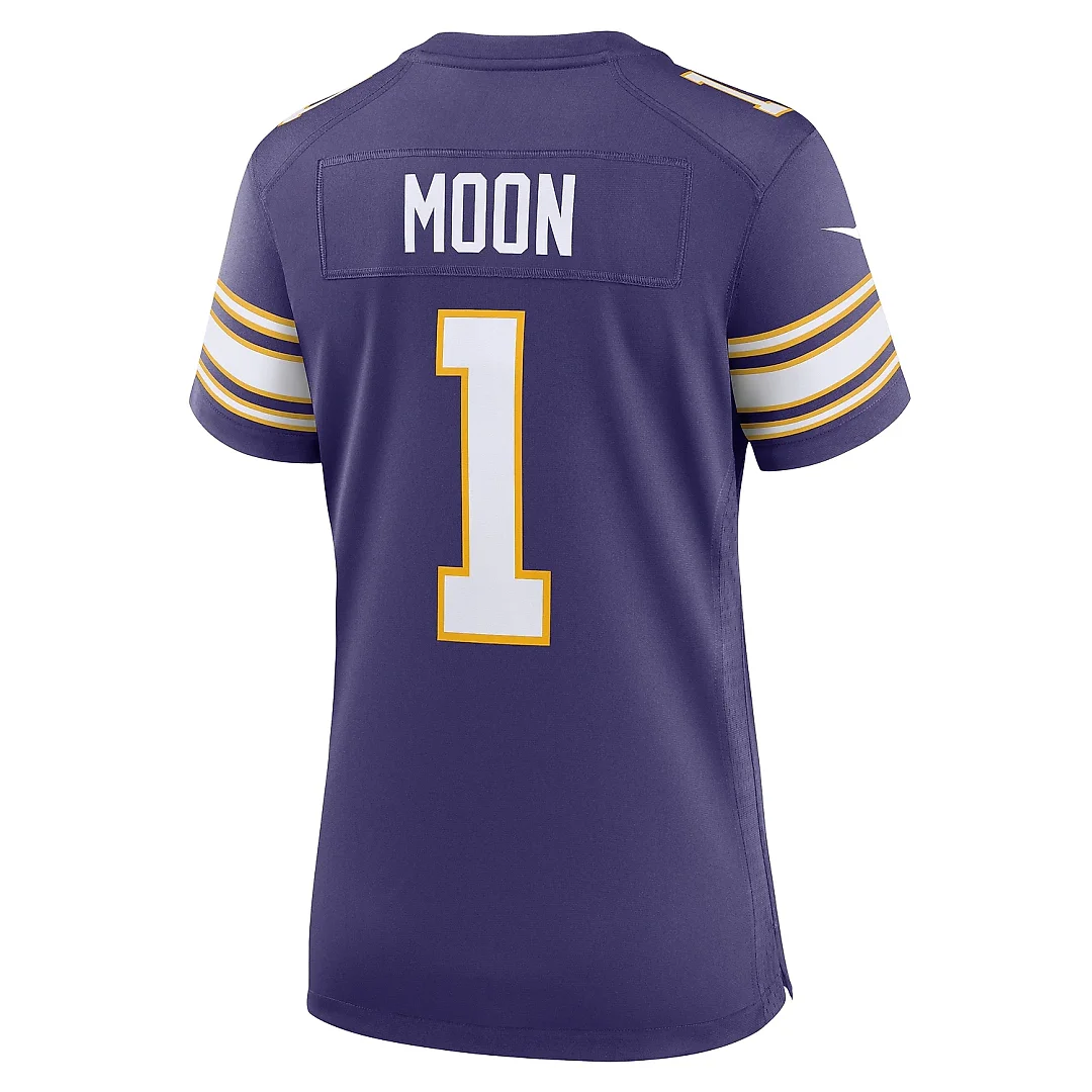 Zennovawear Women's Minnesota Vikings Warren Moon Purple Classic Retired Player Game Jersey