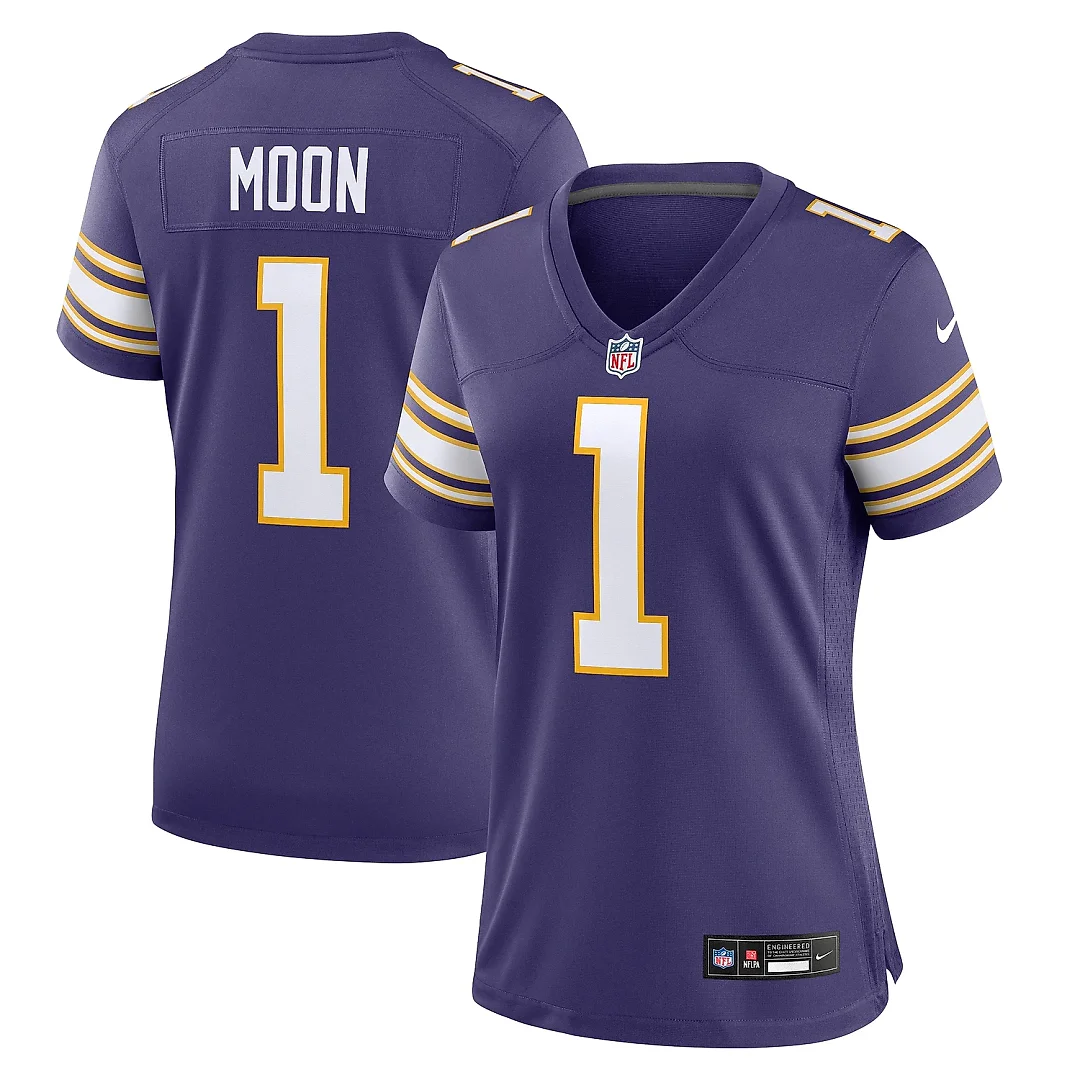 Zennovawear Women's Minnesota Vikings Warren Moon Purple Classic Retired Player Game Jersey