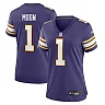 Zennovawear Women's Minnesota Vikings Warren Moon Purple Classic Retired Player Game Jersey