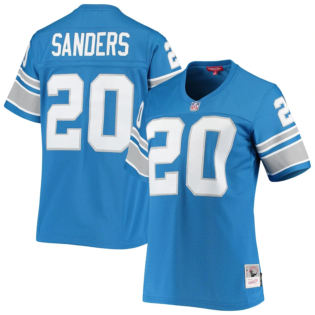 Zennovawear Barry Sanders Detroit Lions Women's 1996 Legacy Replica Jersey - Blue