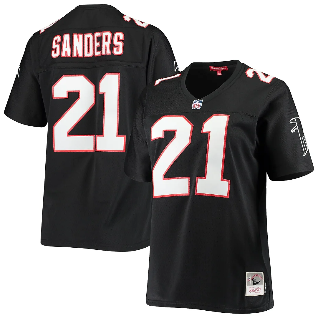 Zennovawear Deion Sanders Atlanta Falcons Women's Legacy Replica Team Jersey - Black