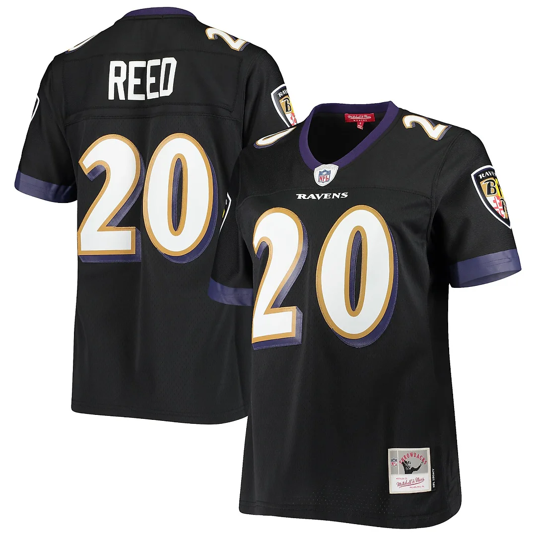Zennovawear Ed Reed Baltimore Ravens Women's Legacy Replica Team Jersey - Black