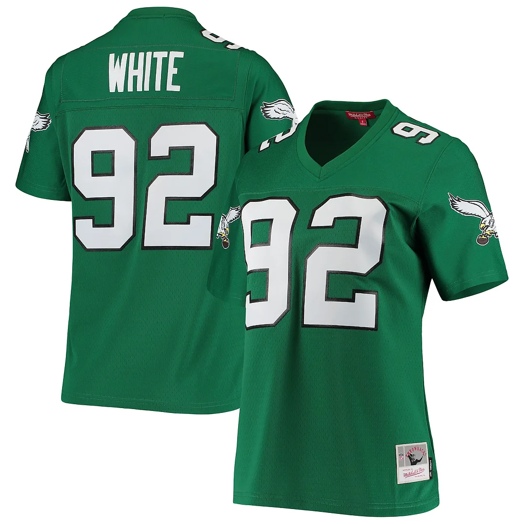 Zennovawear Reggie White Philadelphia Eagles Women's 1990 Legacy Replica Jersey - Kelly Green