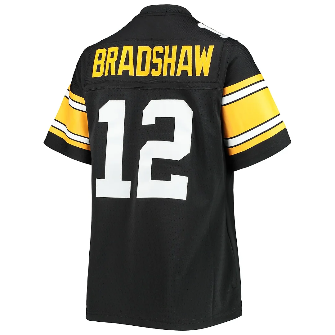 Zennovawear Terry Bradshaw Pittsburgh Steelers Women's Legacy Replica Player Jersey - Black
