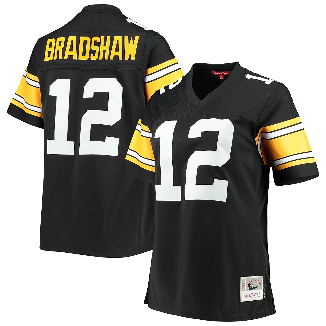 Zennovawear Terry Bradshaw Pittsburgh Steelers Women's Legacy Replica Player Jersey - Black