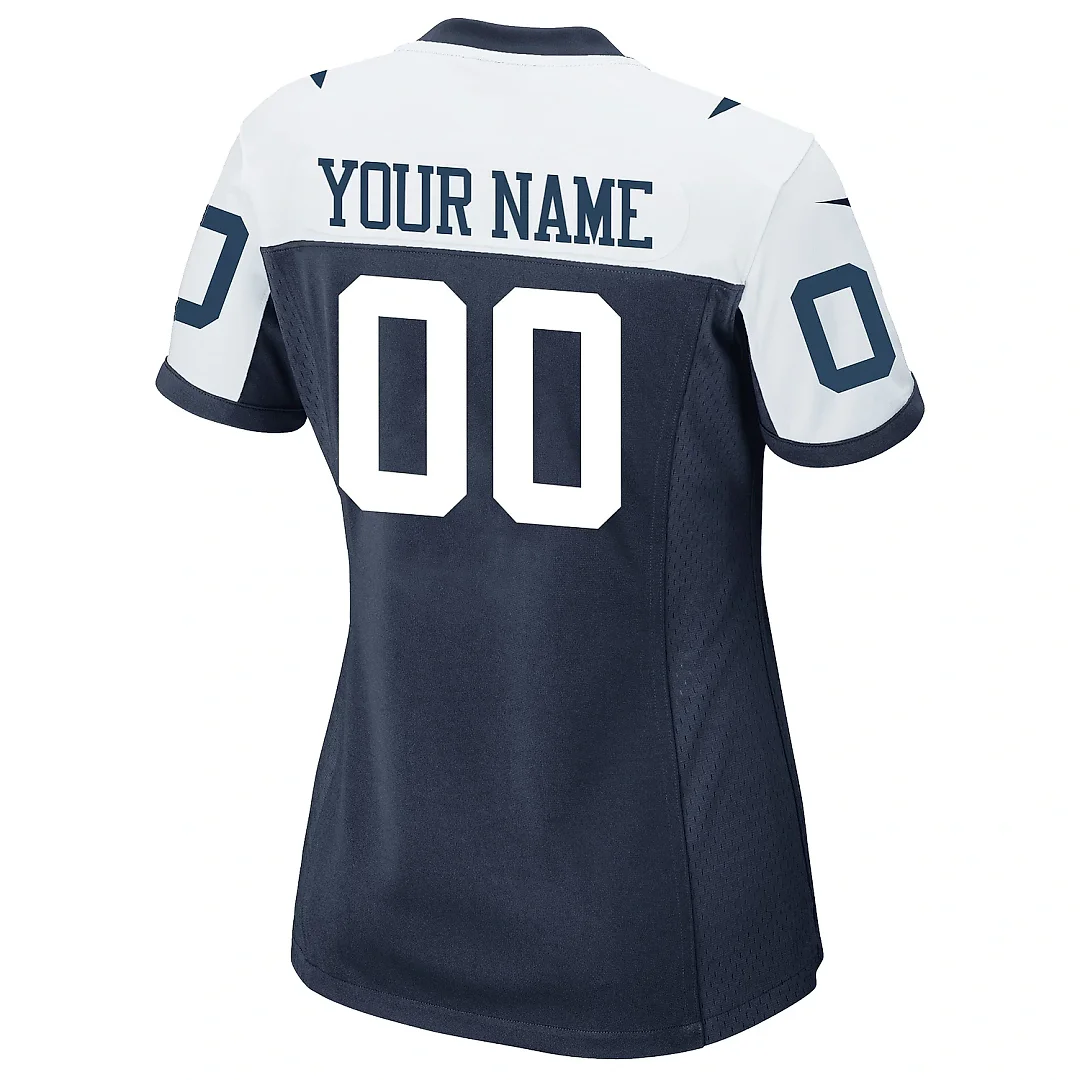 Zennovawear Women's Navy Dallas Cowboys Alternate Custom Game Jersey