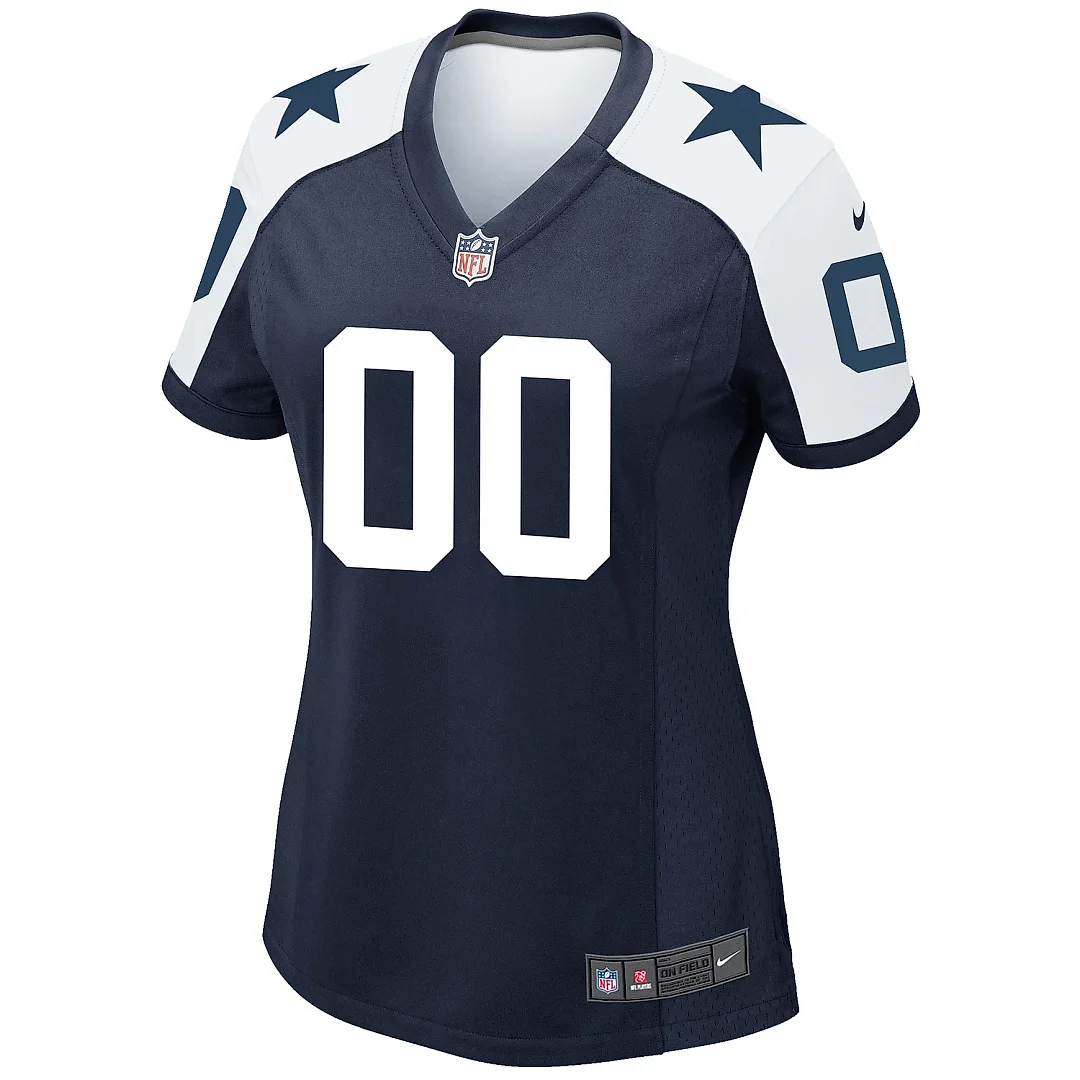 Zennovawear Women's Navy Dallas Cowboys Alternate Custom Game Jersey
