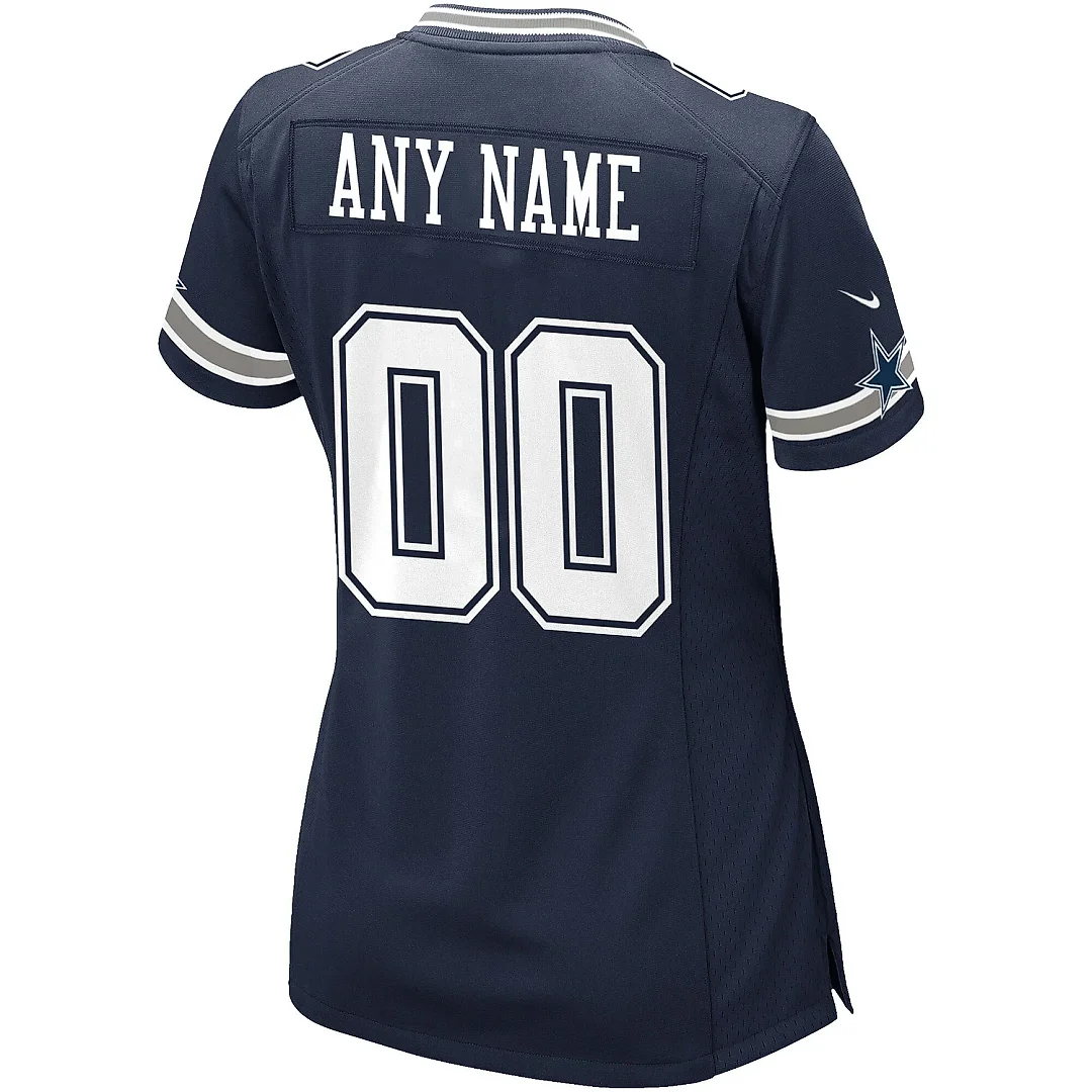 Zennovawear Women's Navy Dallas Cowboys Custom Game Jersey