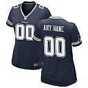 Zennovawear Women's Navy Dallas Cowboys Custom Game Jersey