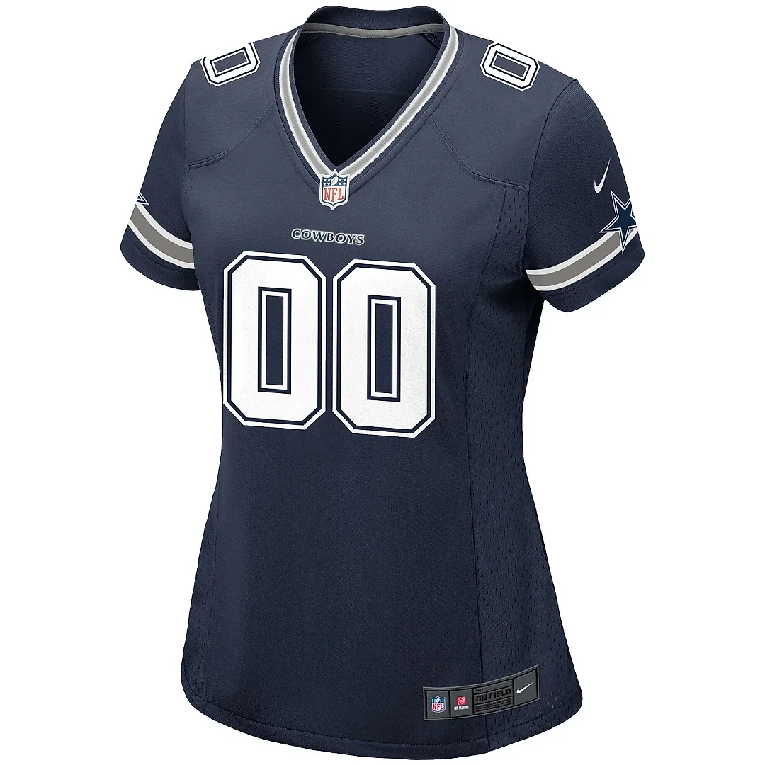 Zennovawear Women's Navy Dallas Cowboys Custom Game Jersey