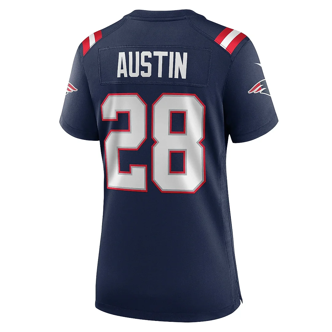 Zennovawear Women's New England Patriots Alex Austin Navy Game Jersey