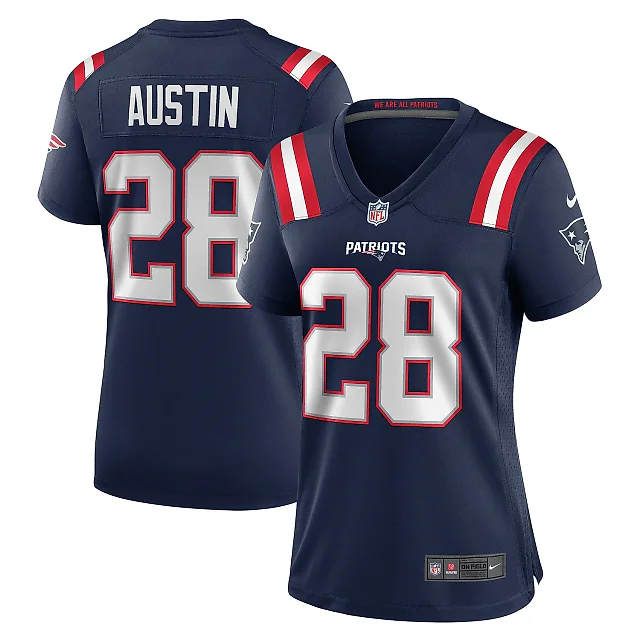 Zennovawear Women's New England Patriots Alex Austin Navy Game Jersey