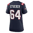 Zennovawear Women's New England Patriots Andrew Stueber Navy Game Player Jersey