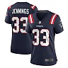 Zennovawear Women's New England Patriots Anfernee Jennings Navy Team Game Jersey