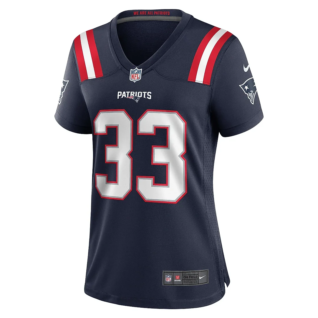 Zennovawear Women's New England Patriots Anfernee Jennings Navy Team Game Jersey