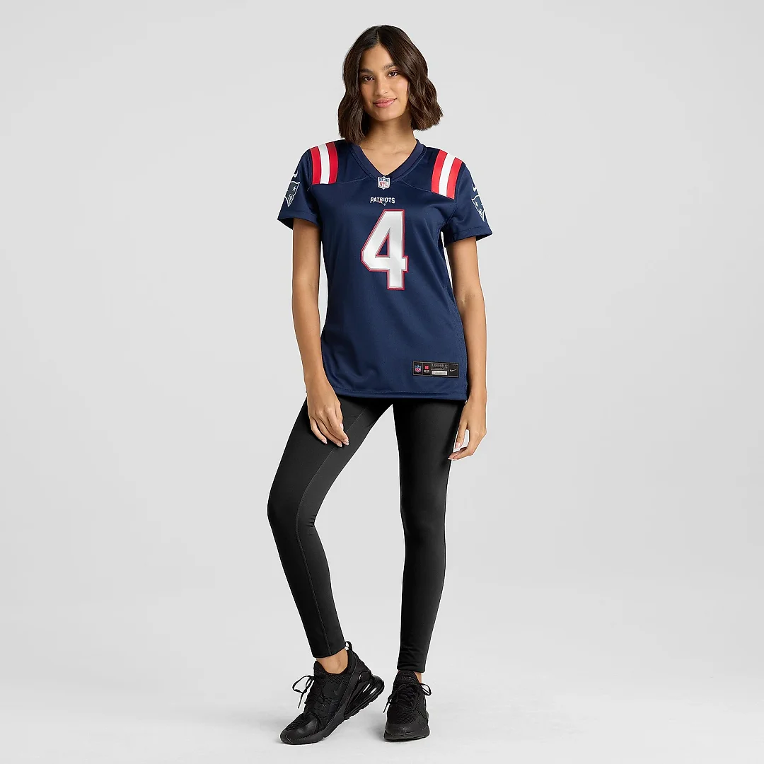 Zennovawear Women's New England Patriots Antonio Gibson Navy Game Jersey