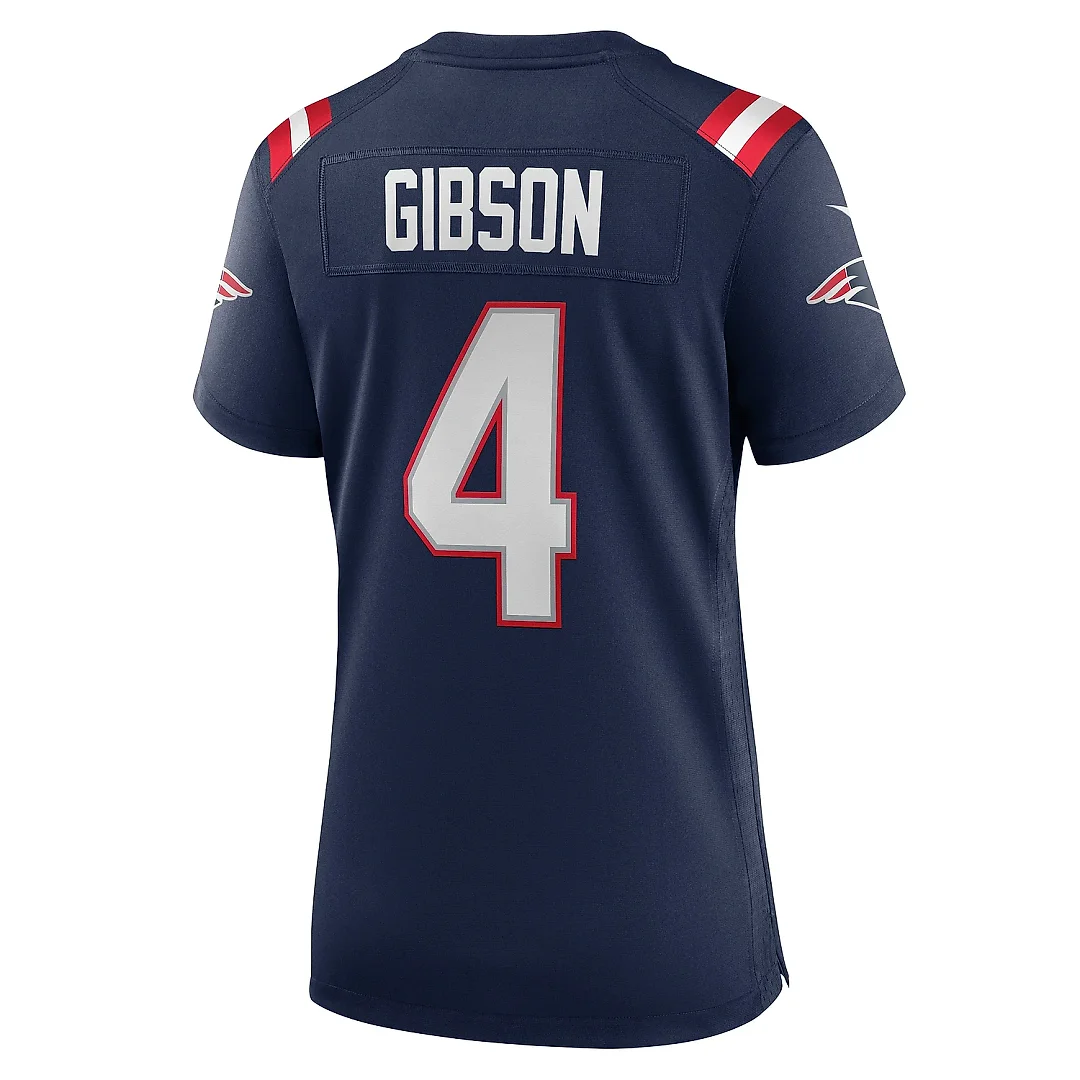 Zennovawear Women's New England Patriots Antonio Gibson Navy Game Jersey