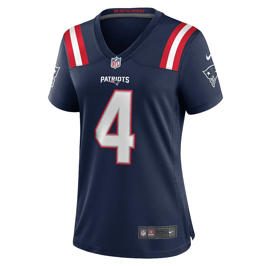 Zennovawear Women's New England Patriots Antonio Gibson Navy Game Jersey
