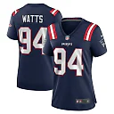 Zennovawear Women's New England Patriots Armon Watts Navy Game Jersey