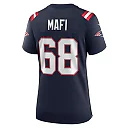 Zennovawear Women's New England Patriots Atonio Mafi Navy Team Game Jersey