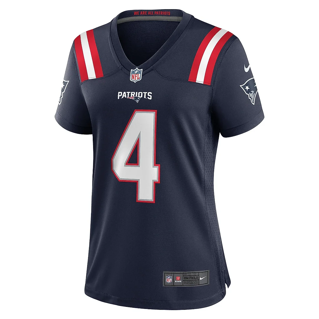 Zennovawear Women's New England Patriots Bailey Zappe Navy Game Player Jersey
