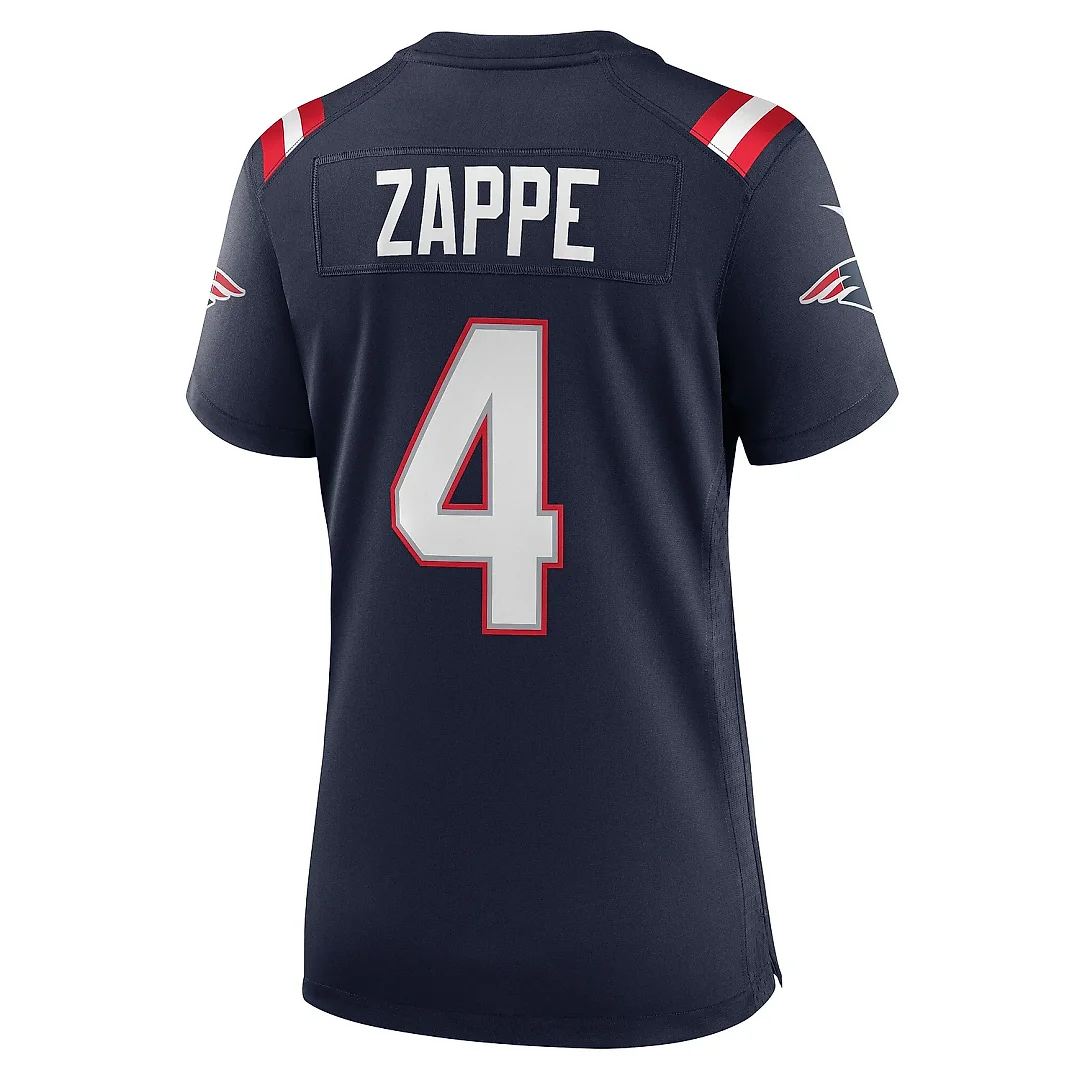 Zennovawear Women's New England Patriots Bailey Zappe Navy Game Player Jersey