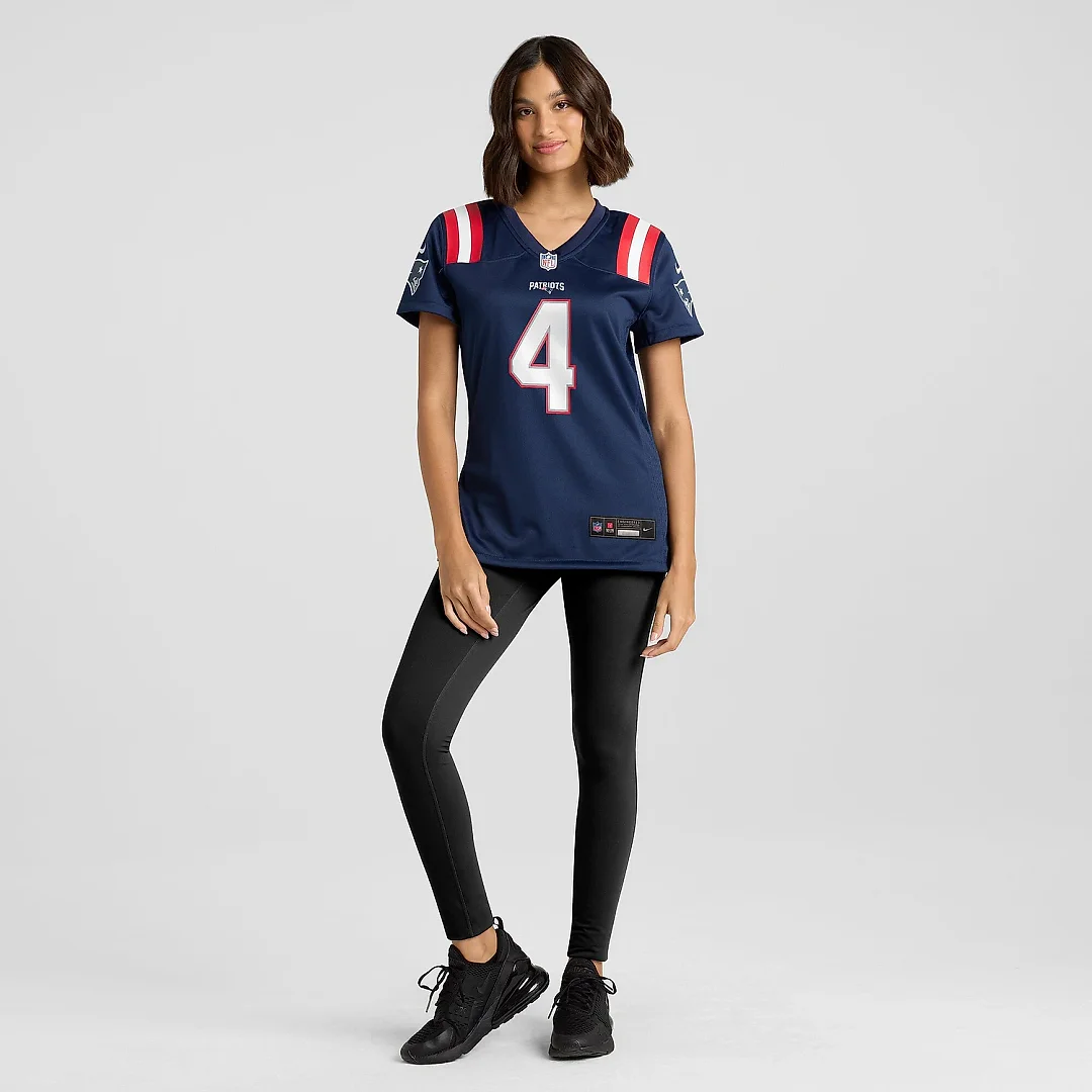 Zennovawear Women's New England Patriots Bailey Zappe Navy Game Player Jersey