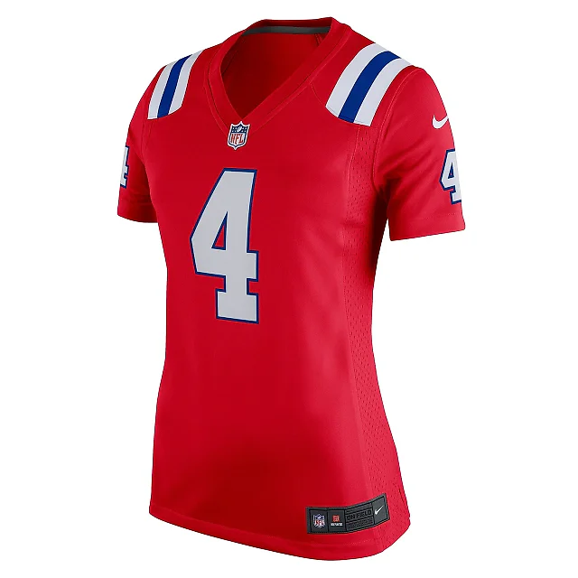Zennovawear Women's New England Patriots Bailey Zappe Red Alternate Game Player Jersey