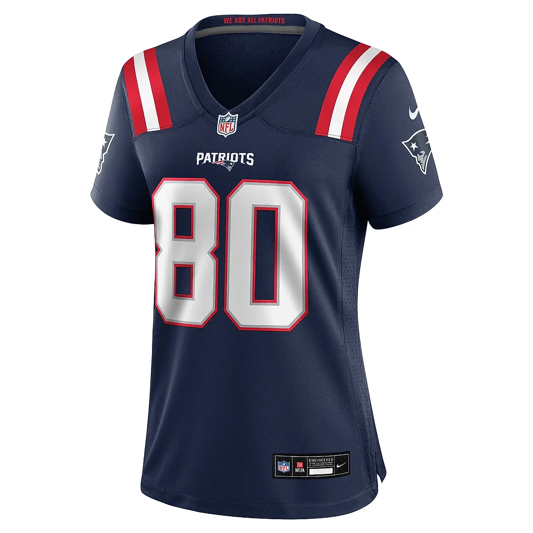 Zennovawear Women's New England Patriots Braylon Sanders Navy Game Jersey