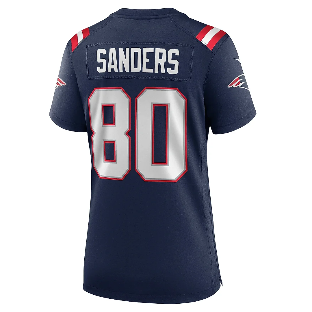 Zennovawear Women's New England Patriots Braylon Sanders Navy Game Jersey
