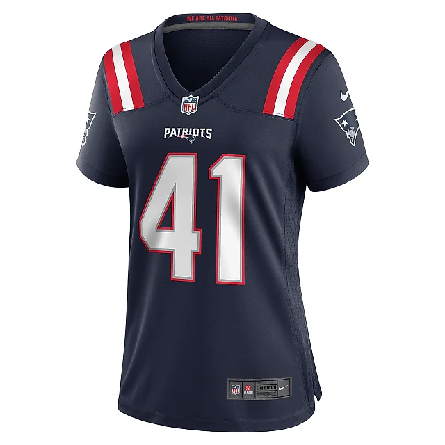 Zennovawear Women's New England Patriots Brenden Schooler Navy Game Player Jersey