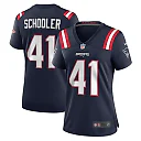 Zennovawear Women's New England Patriots Brenden Schooler Navy Game Player Jersey
