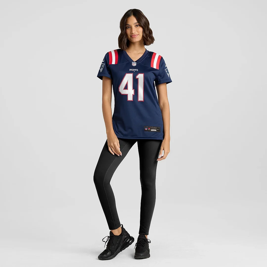 Zennovawear Women's New England Patriots Brenden Schooler Navy Game Player Jersey