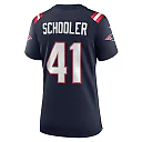 Zennovawear Women's New England Patriots Brenden Schooler Navy Game Player Jersey