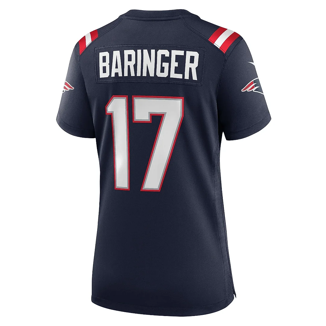 Zennovawear Women's New England Patriots Bryce Baringer Navy Team Game Jersey