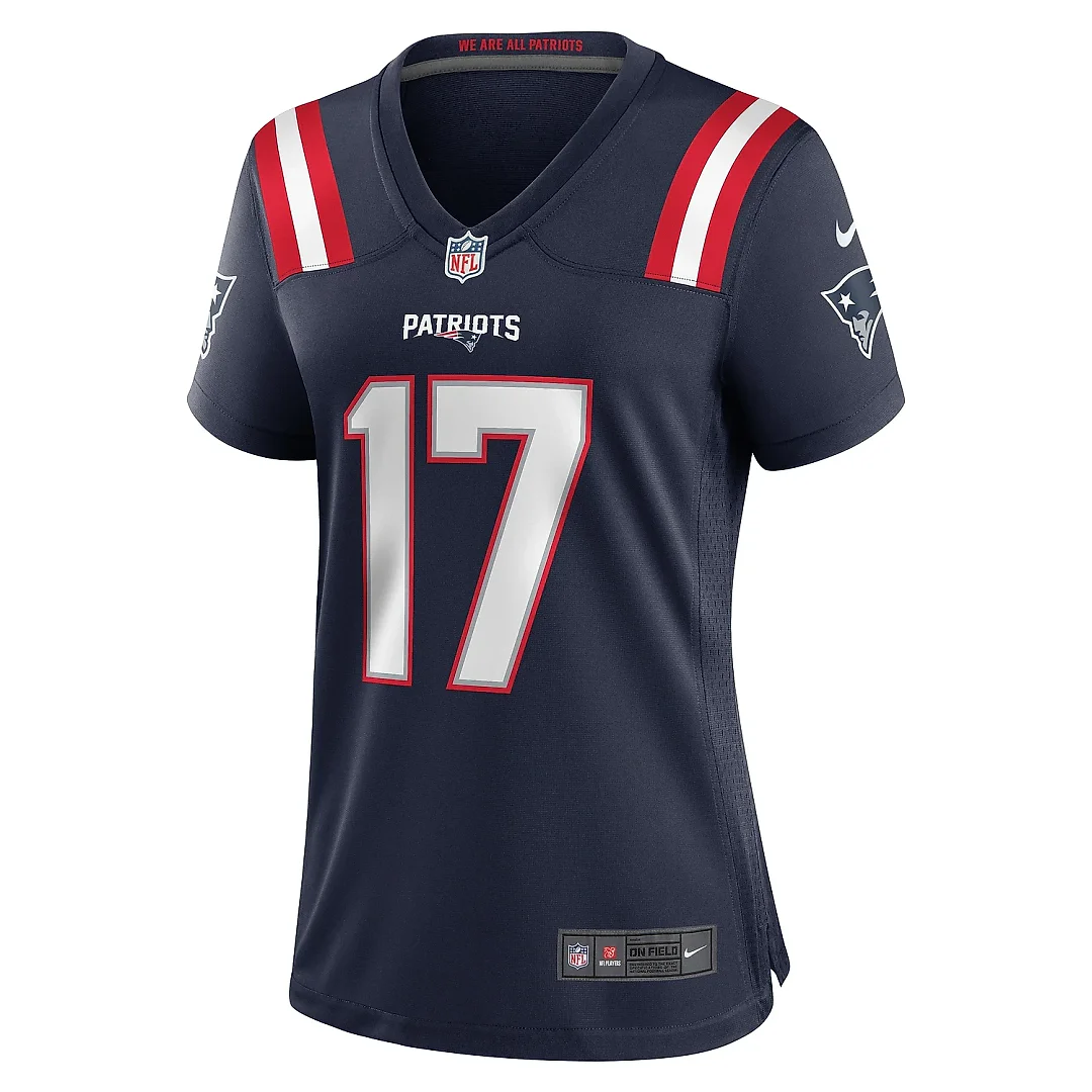 Zennovawear Women's New England Patriots Bryce Baringer Navy Team Game Jersey