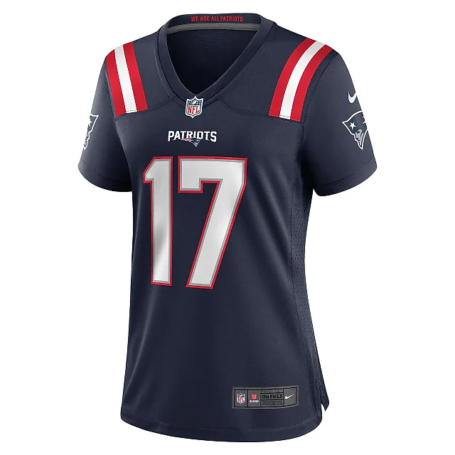 Zennovawear Women's New England Patriots Bryce Baringer Navy Team Game Jersey