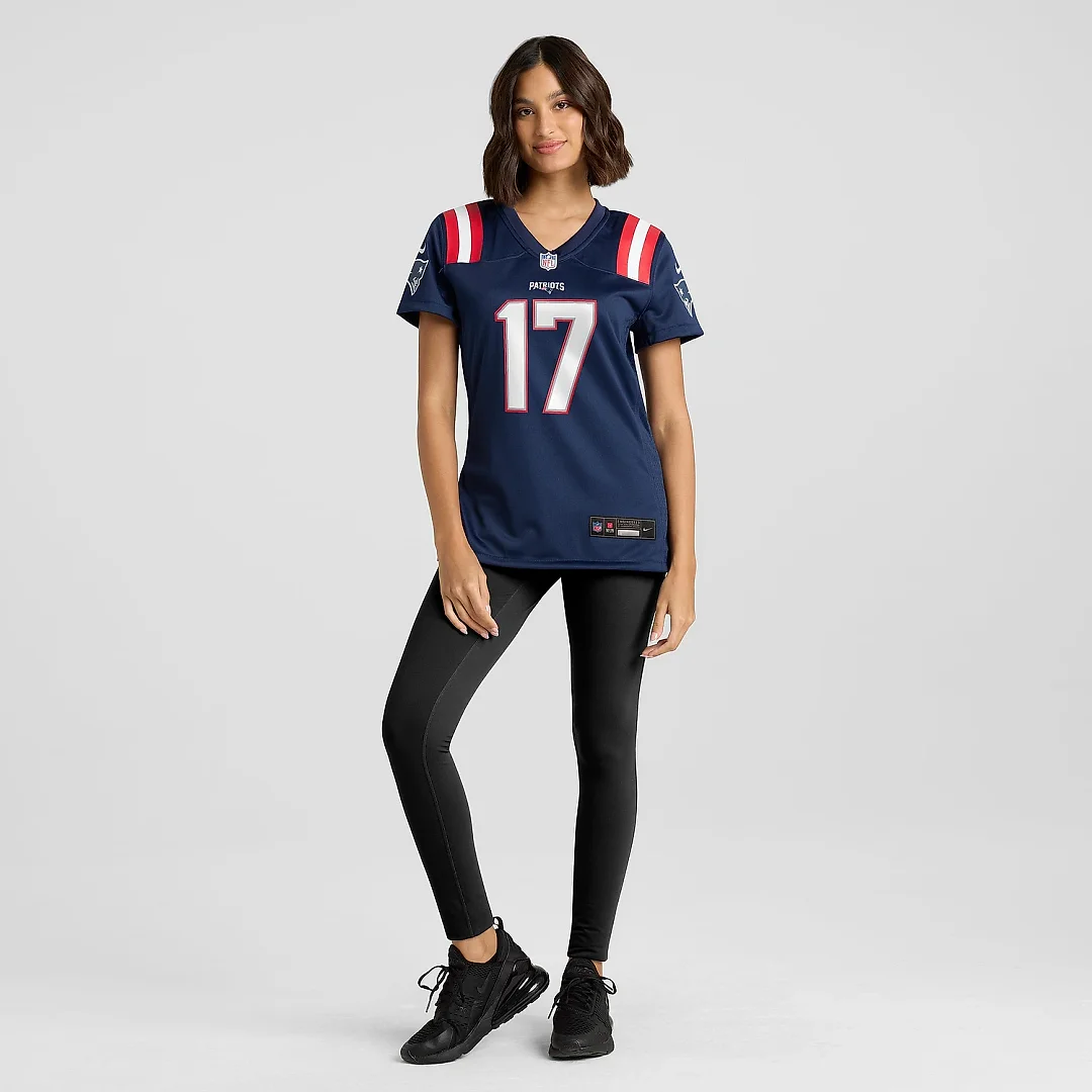 Zennovawear Women's New England Patriots Bryce Baringer Navy Team Game Jersey