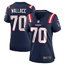 Zennovawear Women's New England Patriots Caedan Wallace Navy Game Jersey