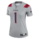 Zennovawear Women's New England Patriots Cam Newton Gray Inverted Legend Player Performance Top